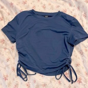 SHEIN tie side crop top